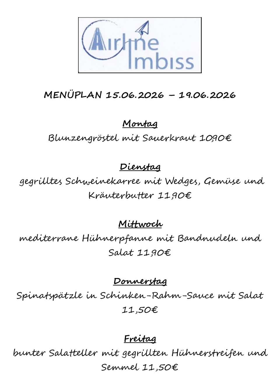 Menüplan